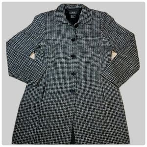 AGB BYER CALIFORNIA - Black & White Checkered Dress Coat Size 8